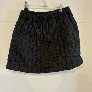 Anthropologie Quilted Black Mini Skirt